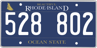 RI license plate 528802