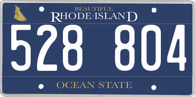 RI license plate 528804
