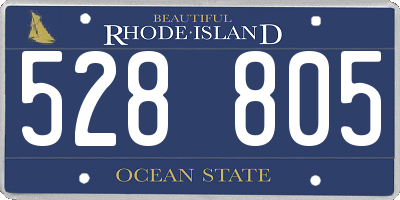 RI license plate 528805