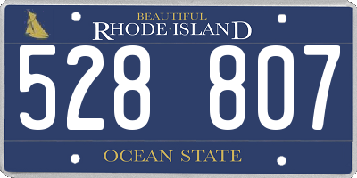 RI license plate 528807