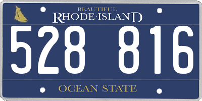 RI license plate 528816