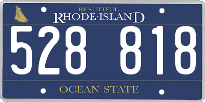 RI license plate 528818