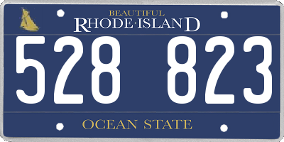 RI license plate 528823