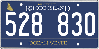 RI license plate 528830