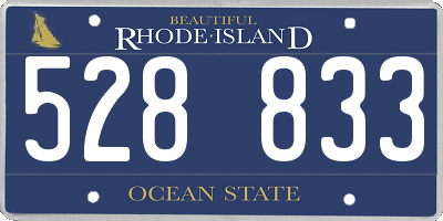 RI license plate 528833