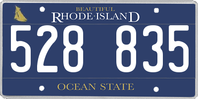 RI license plate 528835