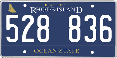RI license plate 528836