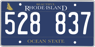 RI license plate 528837
