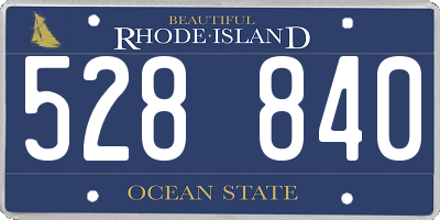 RI license plate 528840