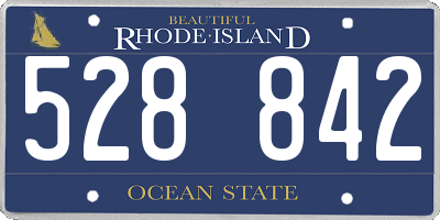 RI license plate 528842