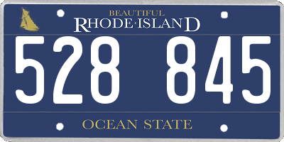 RI license plate 528845
