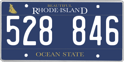 RI license plate 528846
