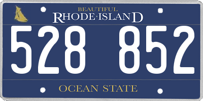 RI license plate 528852