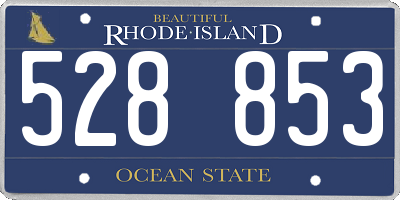 RI license plate 528853