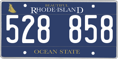 RI license plate 528858