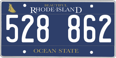 RI license plate 528862