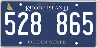 RI license plate 528865