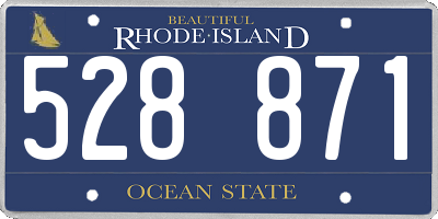 RI license plate 528871