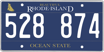 RI license plate 528874