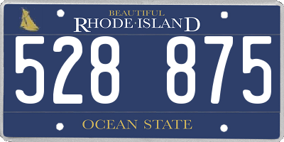 RI license plate 528875