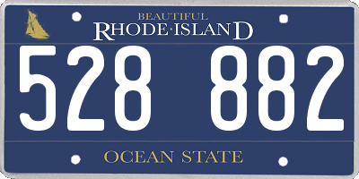 RI license plate 528882