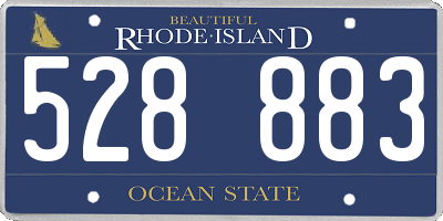 RI license plate 528883