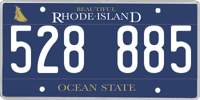 RI license plate 528885