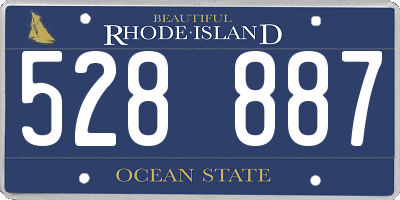 RI license plate 528887