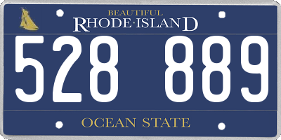 RI license plate 528889