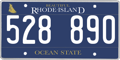 RI license plate 528890