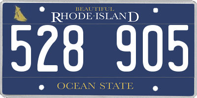 RI license plate 528905