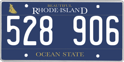 RI license plate 528906
