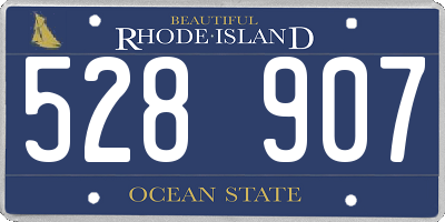 RI license plate 528907
