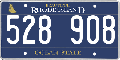 RI license plate 528908