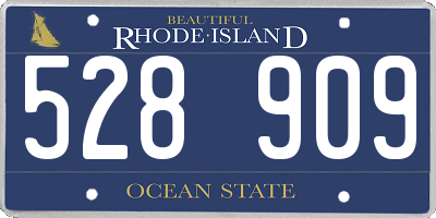 RI license plate 528909