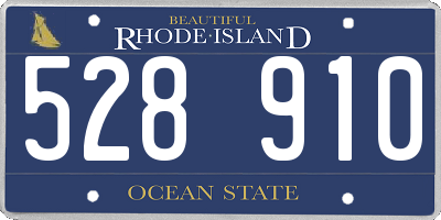 RI license plate 528910