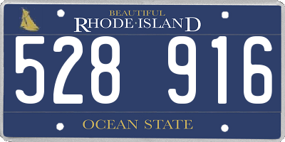 RI license plate 528916