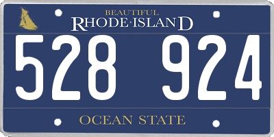 RI license plate 528924