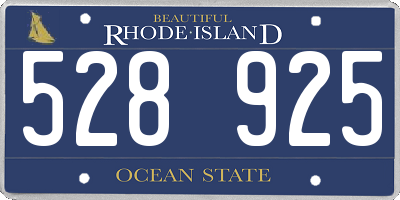 RI license plate 528925