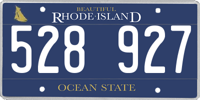 RI license plate 528927