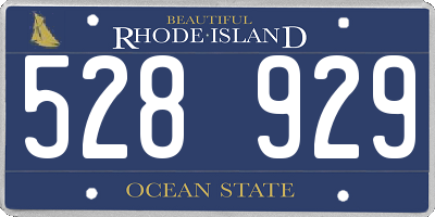 RI license plate 528929