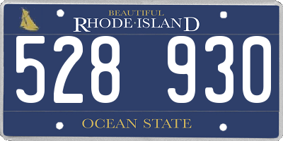 RI license plate 528930