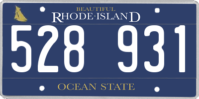 RI license plate 528931