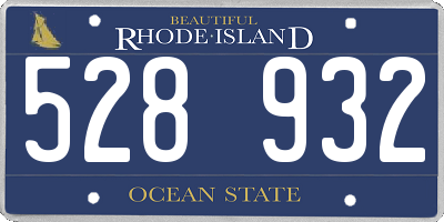RI license plate 528932
