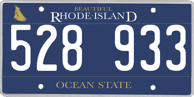 RI license plate 528933