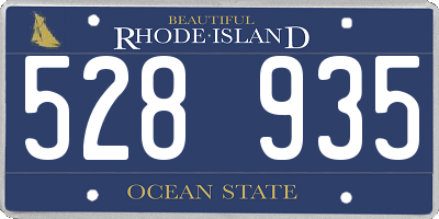 RI license plate 528935