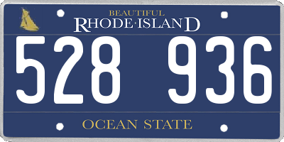 RI license plate 528936