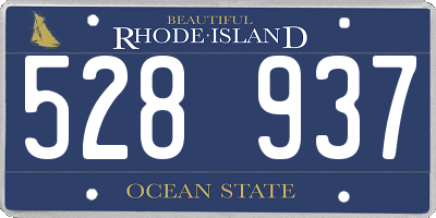 RI license plate 528937