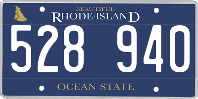 RI license plate 528940