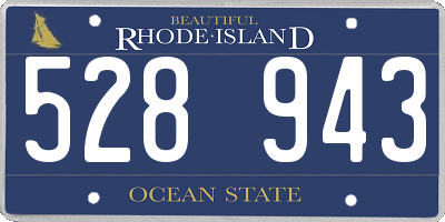 RI license plate 528943